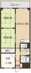 エバーグリーン車崎の物件間取画像